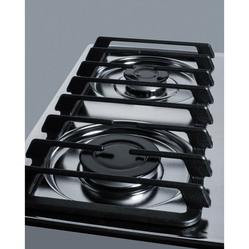 Summit Cooktops Summit 24" Wide 4-Burner Gas Cooktop with Cast Iron Grates, Sealed Sabaf® Burners, Power Burner, Fits Common Cutouts, Simmer Burner, Two Standard Burners, Push-to-Turn Knobs - ZTL033S