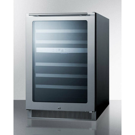 Summit Wine Coolers Black Summit 24" Wide 46 Bottle Dual Zone Stainless Steel Built-In Wine Refrigerator - CL24WC2
