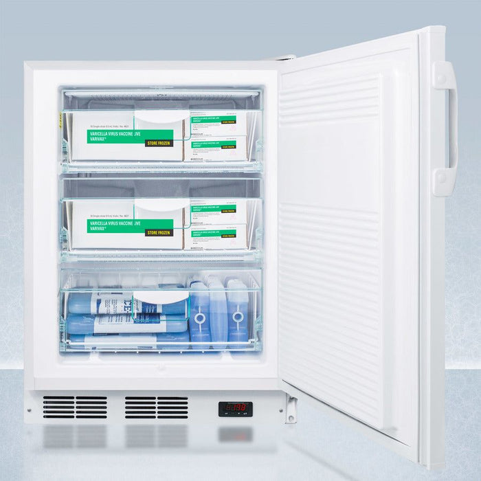 Summit Freezers Summit 24" Wide All-Freezer, ADA Compliant with 3.2 cu. ft. Capacity, Right Hinge, Manual Defrost, Approved for Medical Use - VT65MLMEDADA