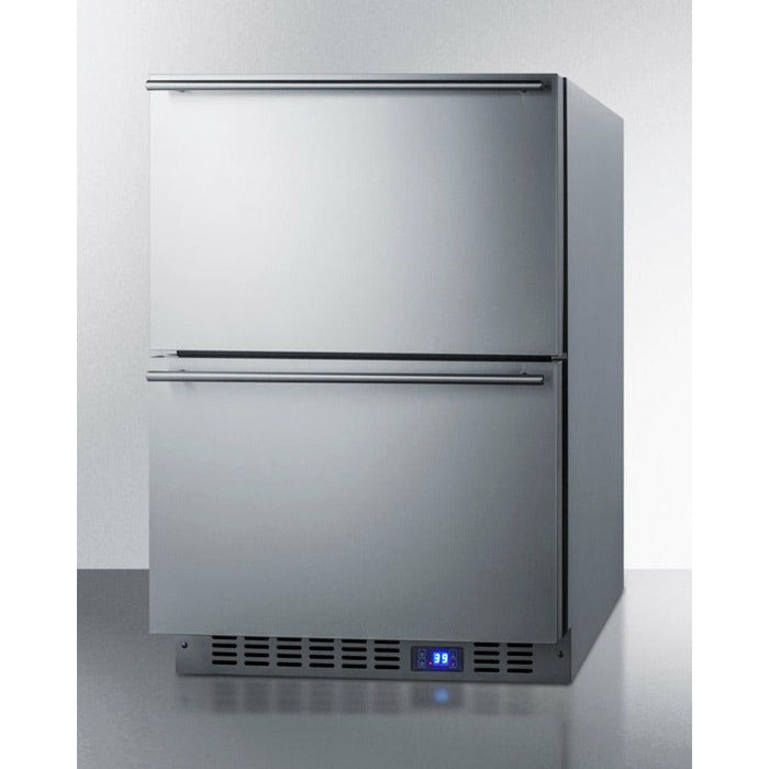 Summit Refrigerators Summit 24" Wide Built-In 2-Drawer All-Refrigerator - FF642D