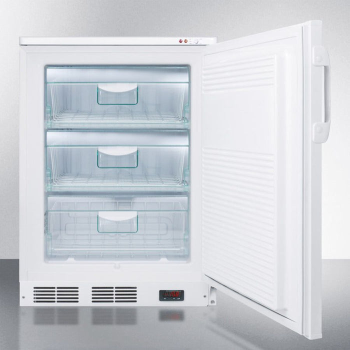 Summit Freezers Summit 24" Wide Built-In All-Freezer with 3.2 cu.ft. Capacity, Right Hinge, Manual Defrost, Approved for Medical Use, Factory Installed Lock, CFC Free, - VT65MLBIVAC