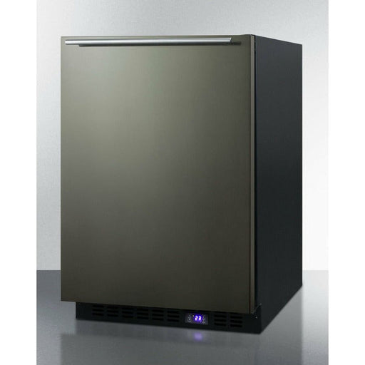 Summit Freezers Horizontal Handle/Stainless Steel Summit 24" Wide Built-In All-Freezer With Icemaker, High-Temperature Alarm, Adjustable Chrome Shelves, Temperature Memory Function, Frost-Free, Open Door Alarm, Built-In Capable, Professional Handle, Fingerprint Resistant - SCFF53BX