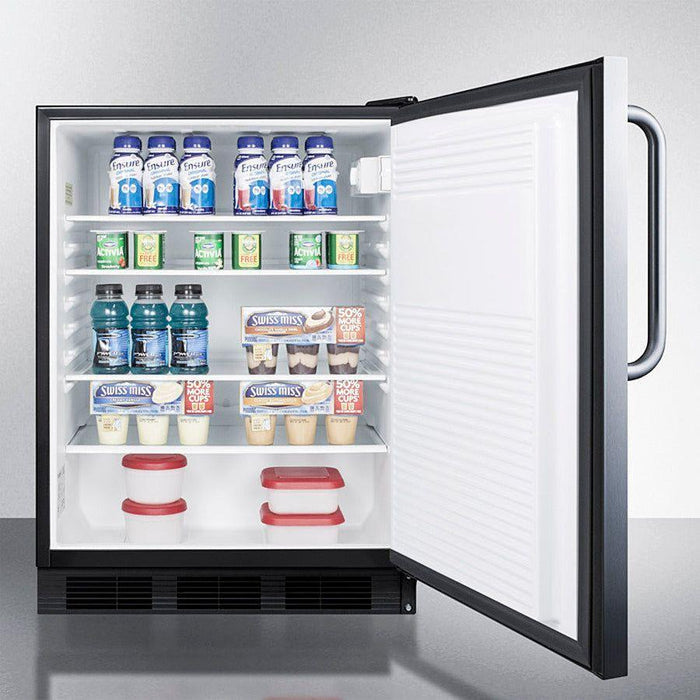 Summit Refrigerators Summit 24" Wide Built-in All-refrigerator - FF7LBLKCSS