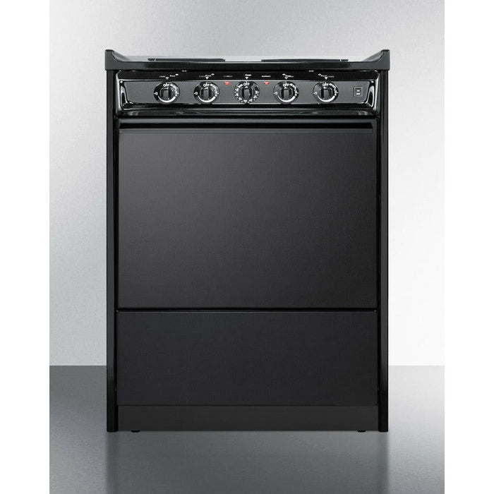 Summit Ranges Summit 24" Wide Electric Coil Range with 4 Elements, 2.92 cu. ft. Total Oven Capacity, Storage Drawer, ADA Compliant, Storage Drawer - TEM610CR