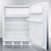 Summit Refrigerators Summit 24" Wide Refrigerator-Freezer, ADA Compliant with 5.1 cu. ft. Capacity, 2 Glass Shelves, Right Hinge with Reversible Doors, Crisper Drawer, Cycle Defrost, ADA Compliant, Adjustable Glass Shelves, Adjustable Thermostat, CFC Free - CT661WSSH