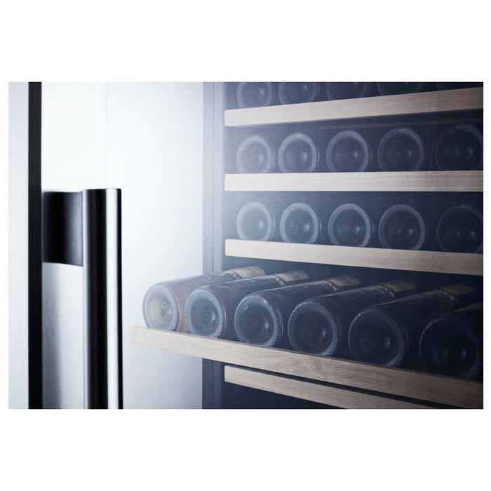 Summit Wine Coolers Summit 24" Wide Wine Cellar with 160 Bottles Bottle Capacity, Right Hinge, Glass Door, With Lock, 14 Extension Wine Racks, Digital Control, LED Light, Compressor Cooling, Star-K Certification, Digital Thermostat - SWC1966