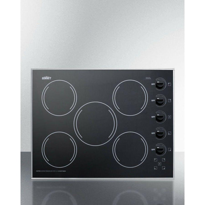 Summit 27 in. Wide 5 Burner Electric Cooktop - CR5B27