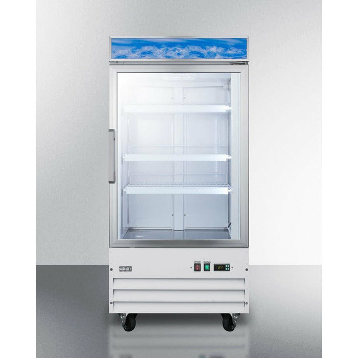 Summit Freezers Summit 27" Wide Upright Beer Froster with 9 cu. ft. Capacity, Digital Thermostat, Self-Closing Door, Casters, Professional Handle - SCFU1211FROST