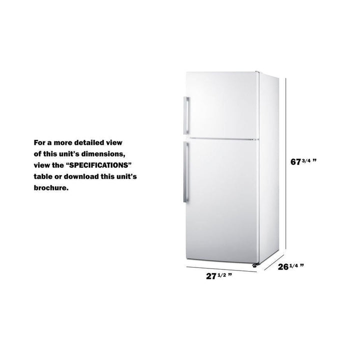 Summit 28 in. Wide Top Mount Refrigerator-Freezer - FF151