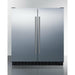 Summit Refrigerators Summit 30" Black Built-in 5.4 Cu. ft. Side-by-Side Refrigerator - FFRF3070B