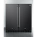 Summit Refrigerators Summit 30" Black Built-in 5.4 Cu. ft. Side-by-Side Refrigerator - FFRF3070B