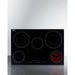Summit 30 in. Wide 208-240V 5-Burner Radiant Cooktop with 5 Elements, Hot Surface Indicator, ADA Compliant, ETL Safety Listed, Child Lock, ETL, Residual Heat Indicator Light, Digital Touch Controls, EuroKera Glass Surface - CR5B30T