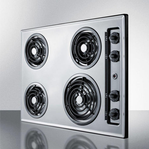 Summit 30 in. Wide 230V 4-Burner Coil Cooktop with 4 Elements, Hot Surface Indicator, UL Safety Listed, UL Listed - ZEL05