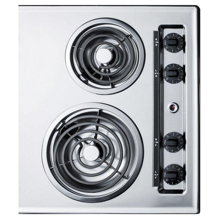 Summit 30 in. Wide 230V 4-Burner Coil Cooktop with 4 Elements, Hot Surface Indicator, UL Safety Listed, UL Listed - ZEL05