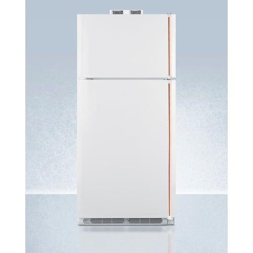 Summit 30 in. Wide Break Room Refrigerator-Freezer with Antimicrobial Pure Copper Handle - BKRF18WCP