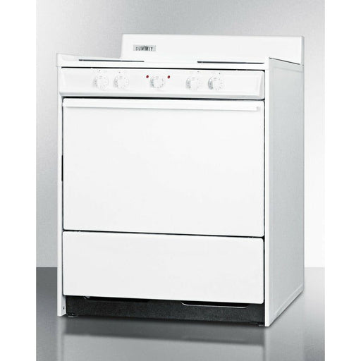 Summit Ranges Summit 30 in. Wide Electric Coil Top Range with 4 Coil Elements, 3.7 cu. ft. Total Oven Capacity, Storage Drawer, ADA Compliant - WEM210