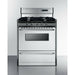 Summit 30 in. Wide Gas Range, Open Burners with Natural Gas, 4 Open Burners, 3.69 cu. ft. Total Oven Capacity, Viewing Window, Broiler Drawer - TNM2