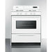 Summit 30 in. Wide Gas Range with Manual Clean, Black Glass See-Thru Door, Electronic Ignition and Clock w/ Timer - WNM2307