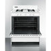 Summit 30 in. Wide Gas Range with Natural Gas, 4 Open Burners, 3.7 cu. ft. Total Oven Capacity, Broiler Drawer, in White - WNM210