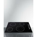 Summit Cooktops Summit 30" Wide 208-240V 4-Burner Radiant Cooktop with 4 Elements, Hot Surface Indicator, ETL Safety Listed, Push-to-Turn Knobs, ETL, Residual Heat Indicator Light, EuroKera Glass Surface in Black - CR4B30MB