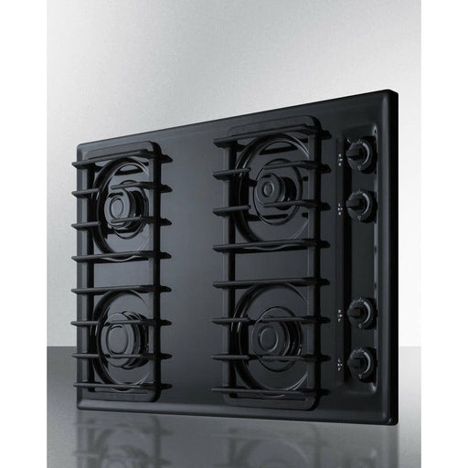 Summit Cooktops Summit 30" Wide 4-Burner Gas Cooktop with 4 Sealed Burners, Cast Iron Grates, Porcelainized Cooking Surface - TTL053S