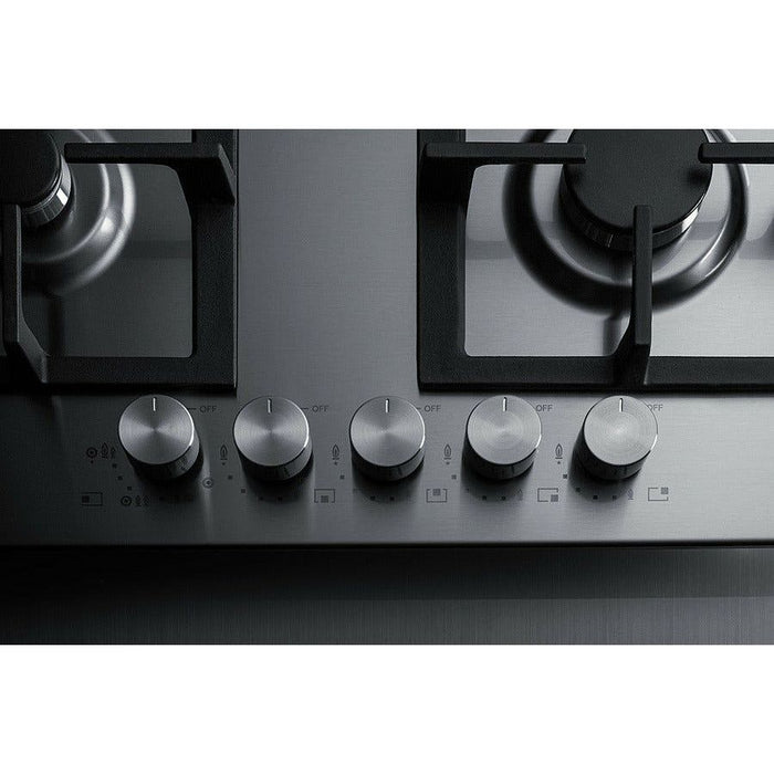 Summit Cooktops Summit 34" Wide 5-Burner Gas Cooktop in Stainless Steel - GCJ536SS