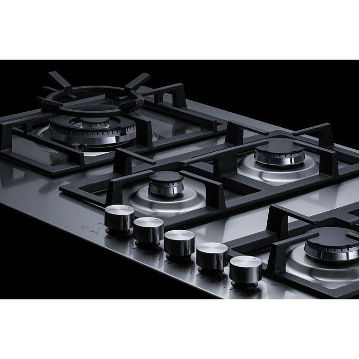 Summit Cooktops Summit 34" Wide 5-Burner Gas Cooktop in Stainless Steel - GCJ536SS