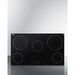 Summit 36 in. Wide 208-240V 5-Burner Radiant Cooktop with 5 Elements, Hot Surface Indicator, ADA Compliant, ETL Safety Listed, Child Lock, Residual Heat Indicator Light, Digital Touch Controls, EuroKera Glass Surface - CR5B36T