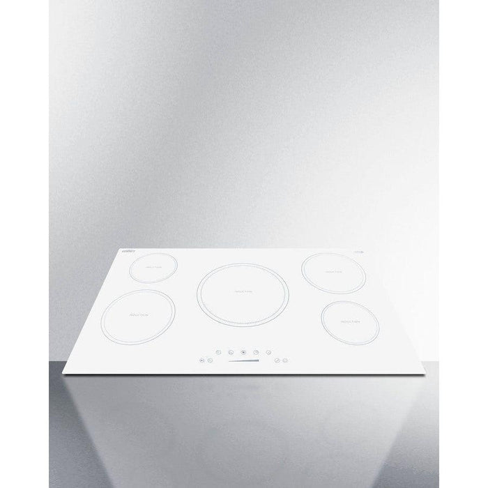 Summit 36 in. Wide 208-240V 5-Zone Induction Cooktop with 5 Elements, Hot Surface Indicator, ADA Compliant, Induction Technology, Child Lock, Safety Shut-Off Control - SINC5B36W