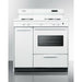 Summit 36 in. Wide Gas Range with Lower Broiler, Side Storage and Electronic Ignition: White - WNM4307