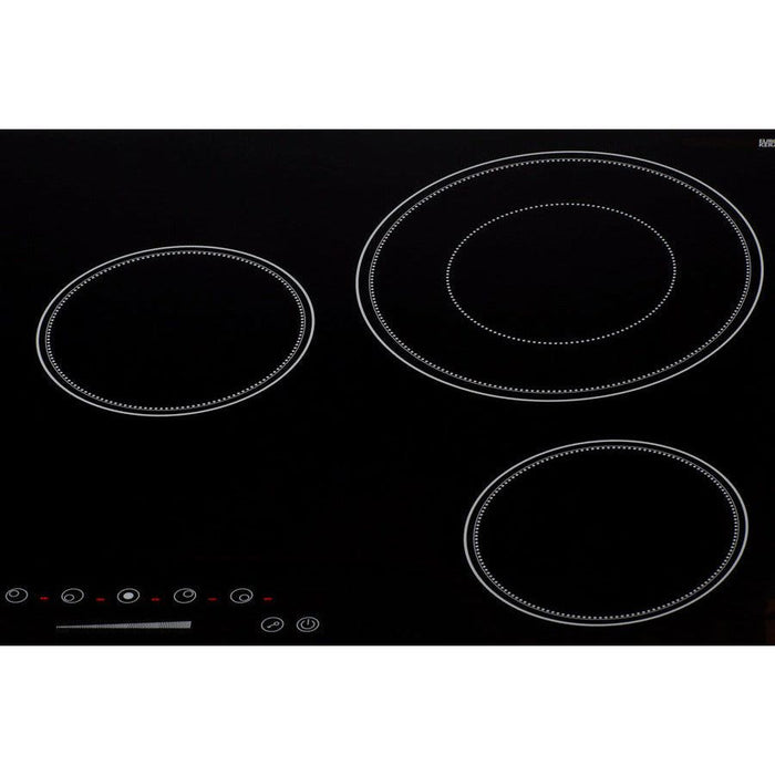Summit Cooktops Summit 36" Wide 208-240V 5-Burner Radiant Cooktop with 5 Elements, Hot Surface Indicator, ADA Compliant, ETL Safety Listed, Child Lock, Residual Heat Indicator Light, Digital Touch Controls, EuroKera Glass Surface - CR5B36T