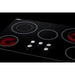 Summit Cooktops Summit 36" Wide 208-240V 5-Burner Radiant Cooktop with 5 Elements, Hot Surface Indicator, ADA Compliant, ETL Safety Listed, Push-to-Turn Knobs, ETL, Residual Heat Indicator Light, EuroKera Glass Surface in Black - CR5B36MB