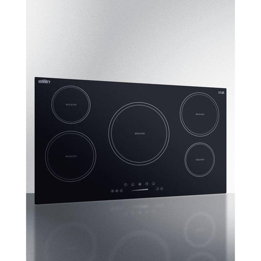 Summit Cooktops Summit 36" Wide 208-240V 5-Zone Induction Cooktop with 5 Elements, Hot Surface Indicator, ADA Compliant, Induction Technology, Child Lock, Safety Shut-Off Control - SINC5B36B