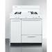 Summit Ranges Summit 36" Wide Gas Range with Lower Broiler, Side Storage and Electronic Ignition: White - WNM4307