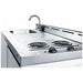 Summit 48 in. Wide All-In-One Kitchenette, Combo Kitchen with 2-burner Ceramic Glass Cooktop - C48EL