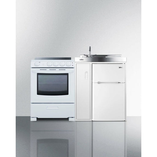 Summit Kitchenettes Summit 54" Wide All-in-One Kitchenette with Electric Range - ACK54ELSTW