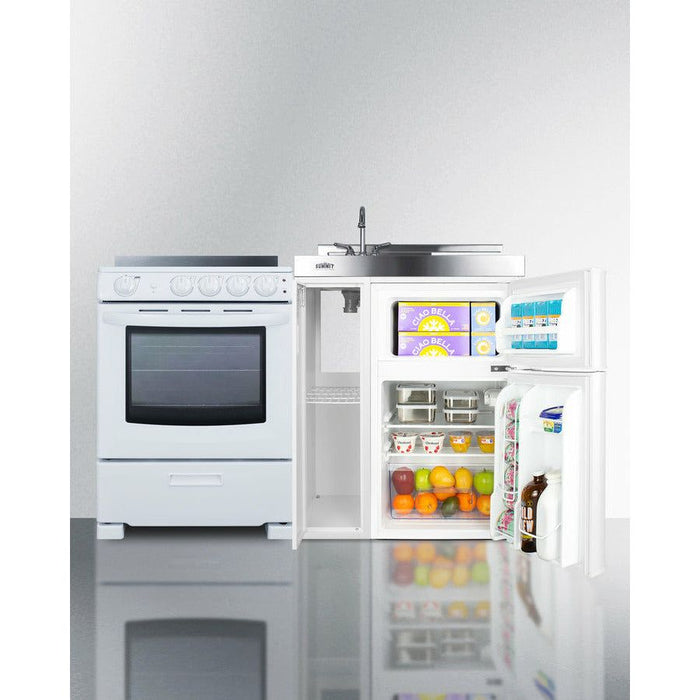 Summit Kitchenettes Summit 54" Wide All-in-One Kitchenette with Electric Range - ACK54ELSTW