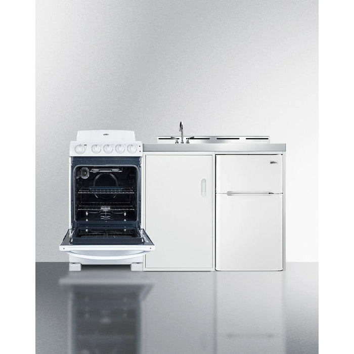 Summit Kitchenettes Summit 60" Wide All-in-One Kitchenette with Electric Coil Range - ACK60COILW