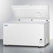 Summit Freezers Summit 67" AccuCold Commercial Chest Freezer with 15.5 cu. ft. Capacity, Digital Thermostat, Factory Installed Lock, Casters and Manual Defrost in White - EL51LT