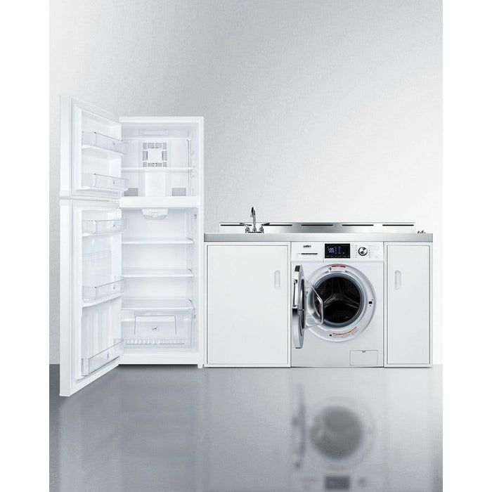 Summit Kitchenettes Summit 86" Wide All-In-One Kitchenette with Washer/Dryer Combo - ACKSPWD86