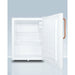 Summit Refrigerators Summit Accucold 19" Wide 2.4 Cu. Ft. Refrigerator with Copper Handle - FF28LWHTBC
