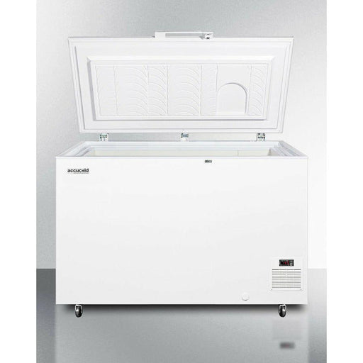 Summit AccuCold 52 in. Chest Freezer with 10.6 cu. ft. Capacity, Digital Thermostat, Factory Installed Lock, Casters and Manual Defrost in White - EL31LT