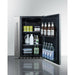 Summit Shallow Depth 24 in. Wide Built-In All-Refrigerator With Slide-Out Storage Compartment - FF19524