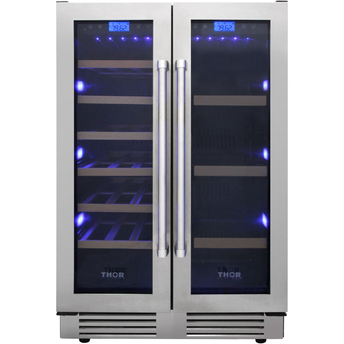 Thor Kitchen 24 in. 21 Bottle & 95-Can Wine Cooler TBC2401DI