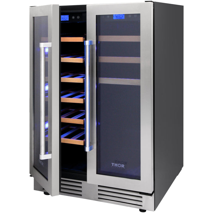 Thor Kitchen Wine Coolers Thor Kitchen 24 in. 21 Bottle & 95-Can Wine Cooler TBC2401DI
