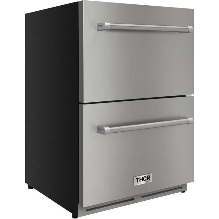 Thor Kitchen 24 in. 5.4 Cu. Ft. Built-in Double Drawer Refrigerator TRF2401U