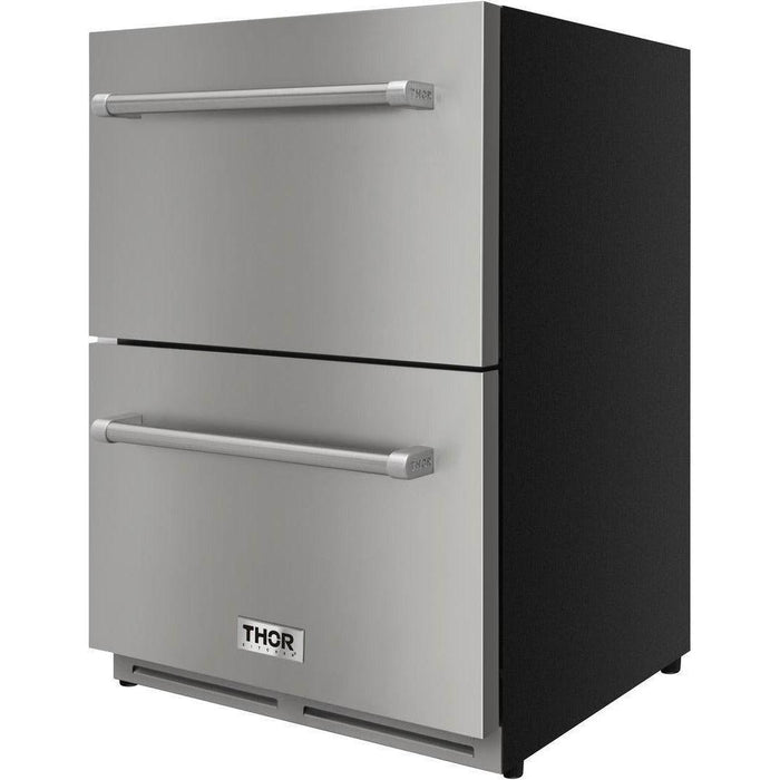 Thor Kitchen 24 in. 5.4 Cu. Ft. Built-in Double Drawer Refrigerator TRF2401U