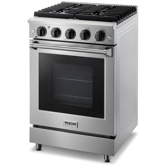 Thor Kitchen 24 in. Gas Range and Range Hood Appliance Package