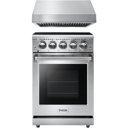 Thor Kitchen 24 in. Professional Electric Range, Range Hood Appliance Package