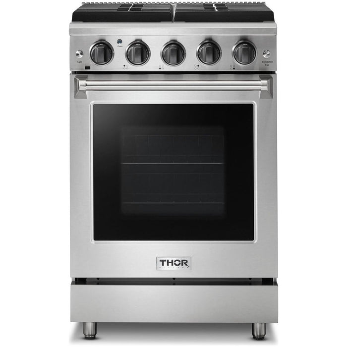 Thor Kitchen 24 in. Professional Gas Range in Stainless Steel LRG2401U